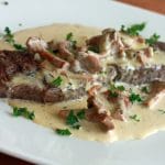 Steak With Creamy Chanterelle Sauce