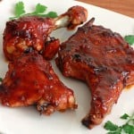 Oven-baked Chicken & Pork Chops with Chipotle Maple Barbecue Sauce