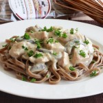 Porcini Mushroom Linguine with Chicken, Shiitakes and Gorgonzola (+ GIVEAWAY!)