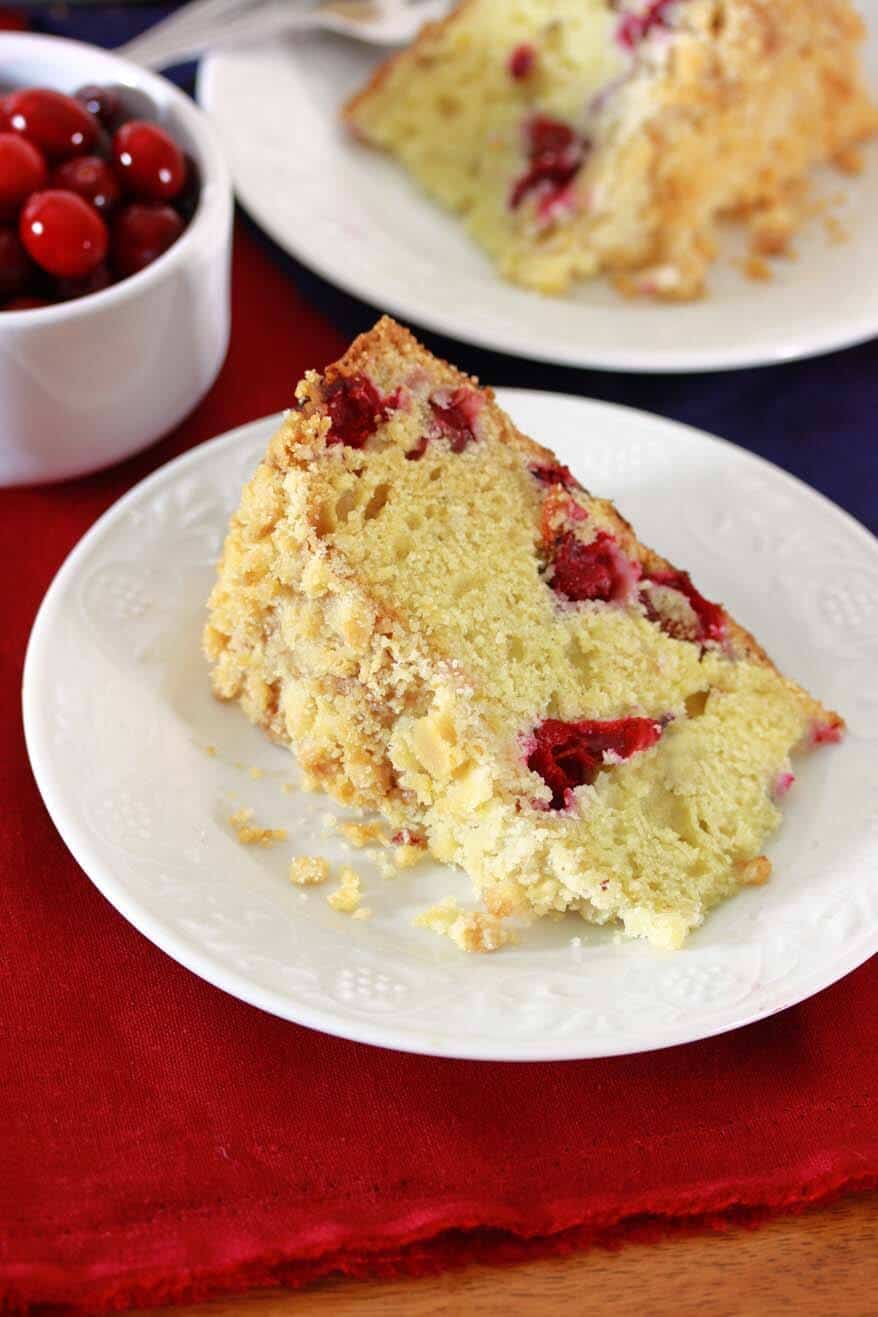 Cranberry (or Cherry) Almond Streusel Cake - The Daring Gourmet