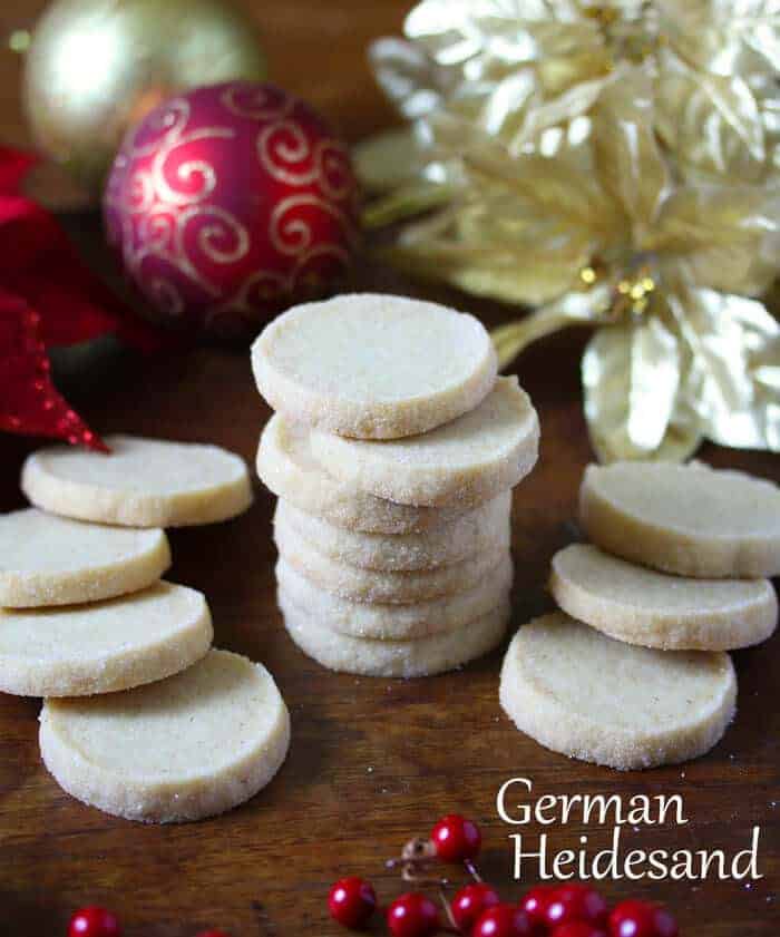 traditional german heidesand cookies shortbread recipe browned butter Christmas holidays baking dessert authentic