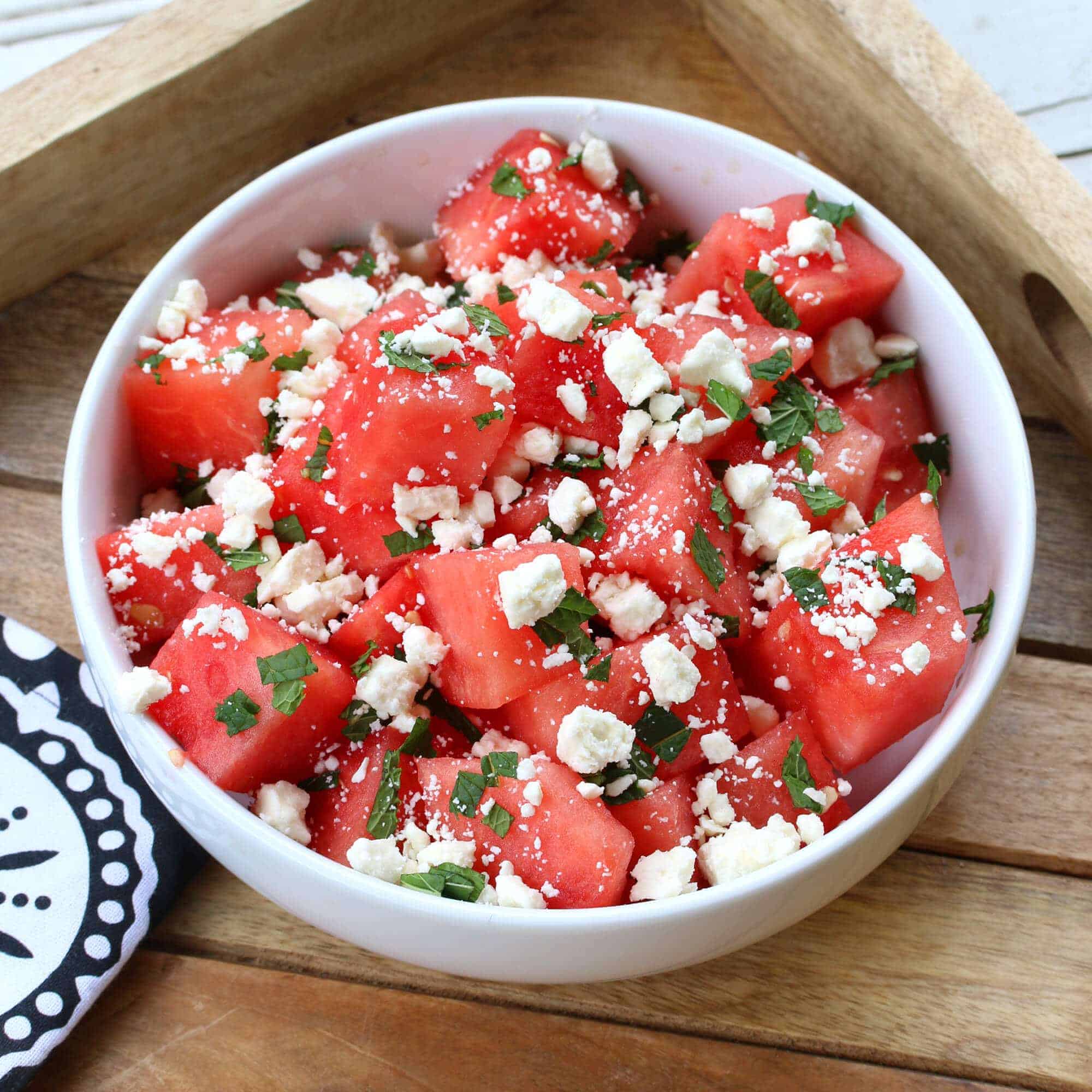 Watermelon Salad with Mint and Feta The Daring Gourmet