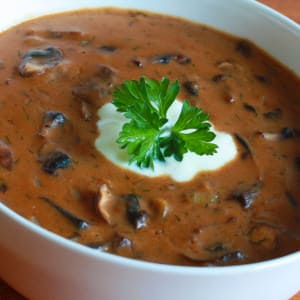 Hungarian mushroom soup recipe dill sour cream authentic traditional