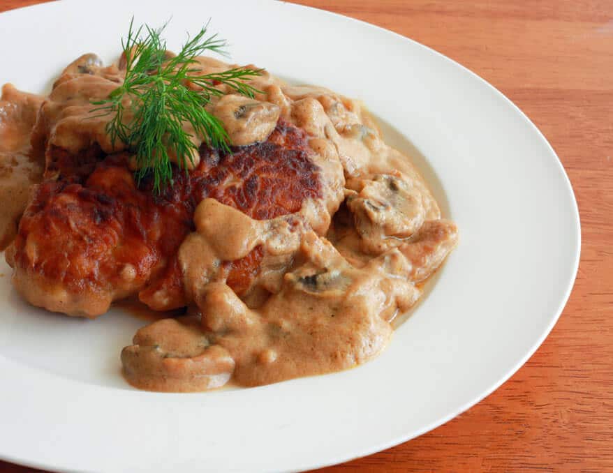 german pork chops recipe creamy mushroom gravy sauce recipe