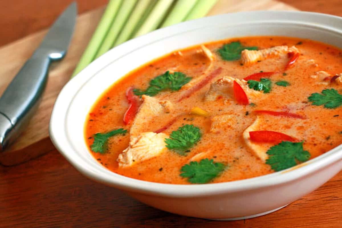 tom kha gai recipe authentic thai soup coconut chicken spicy