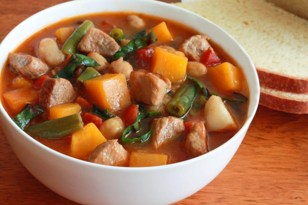 Andalusian gypsy stew recipe recipe traditional authentic pork butternut squash pumpkin green beans