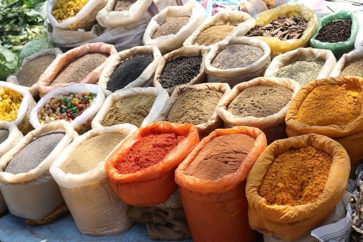variety of indian spices