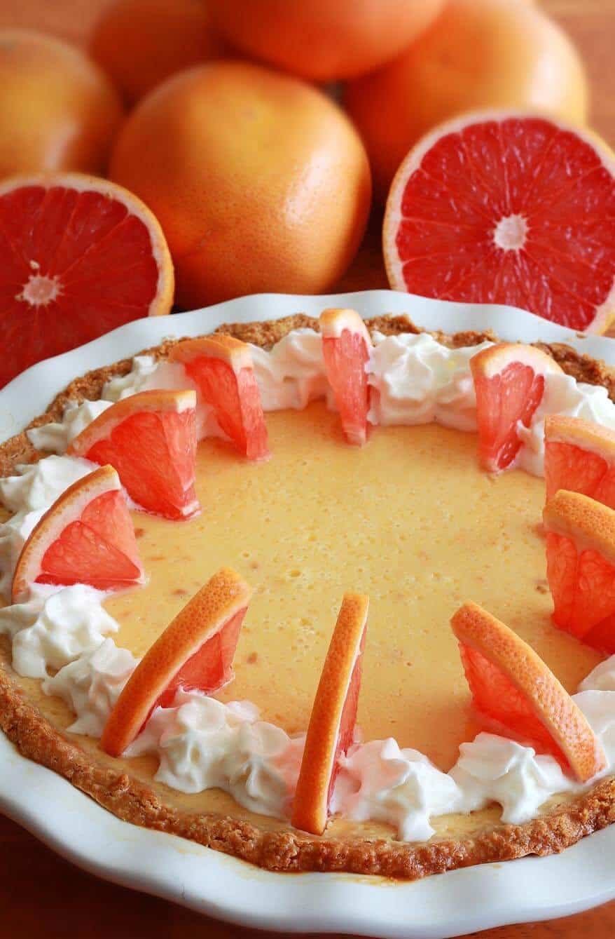 Pink Grapefruit Cream Pie Recipe - The Daring Gourmet