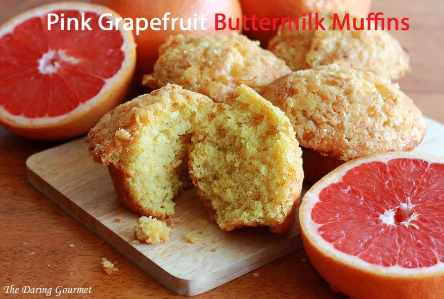 pink grapefruit buttermilk muffins cupcakes recipe