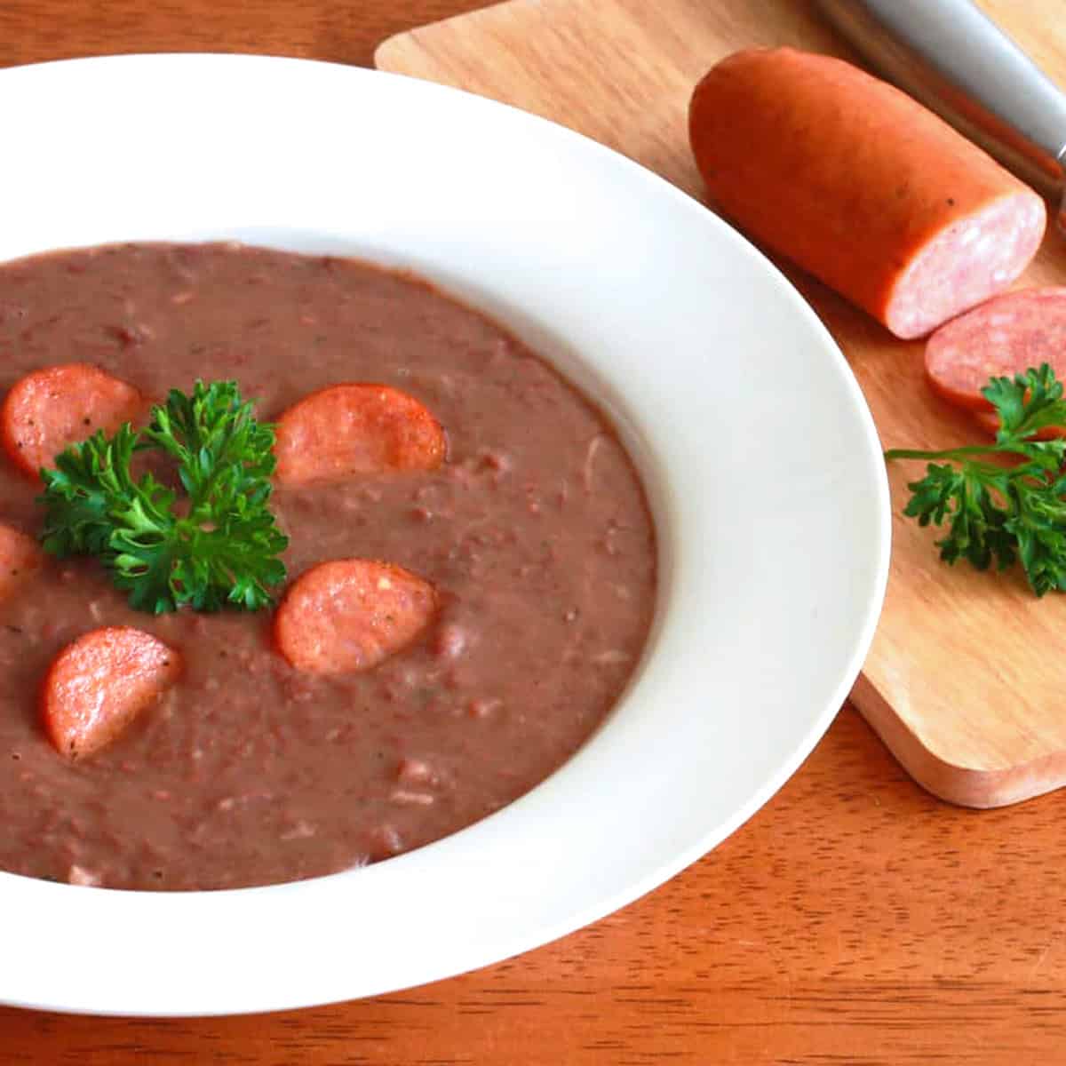 Kidney Bean Soup andouille sausage southern smoked ham hocks