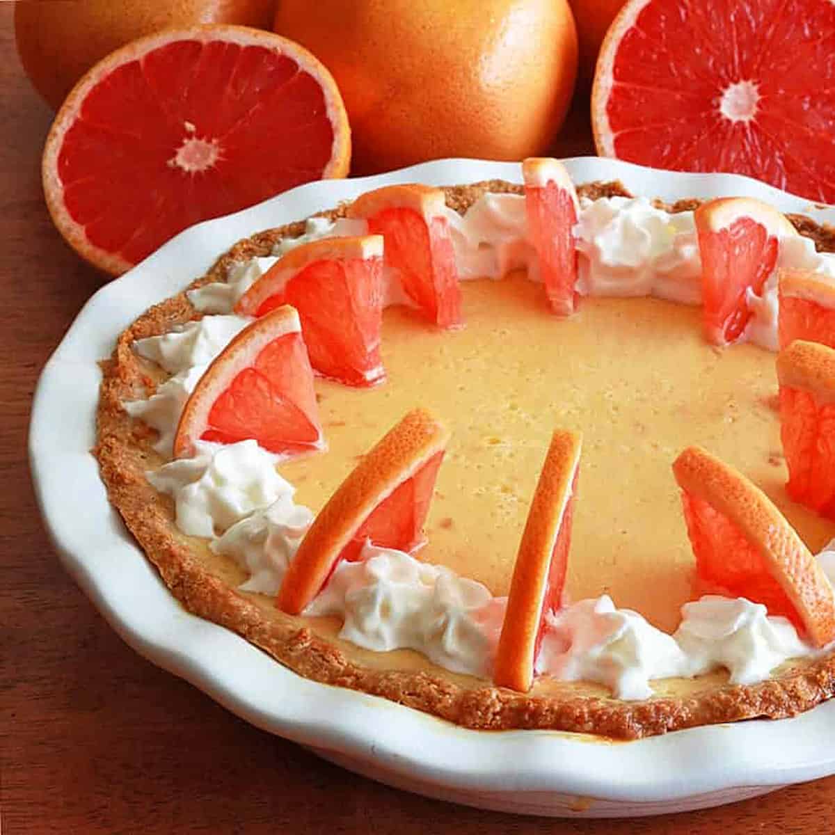 grapefruit pie recipe pink cream creamy condensed milk citric acid egg yolks zest juice