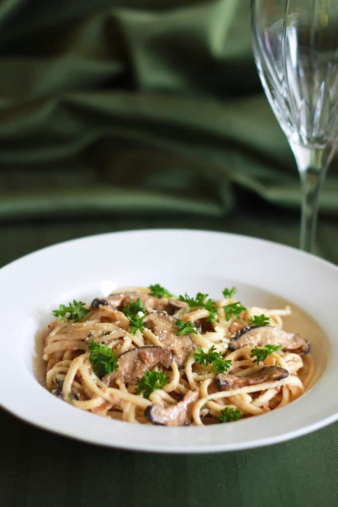 Creamy Fettuccine with Shiitake & Porcini The Daring Gourmet