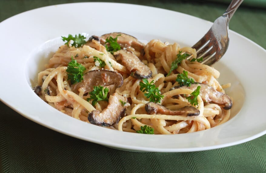 Creamy Fettuccine with Shiitake and Porcini Recipe