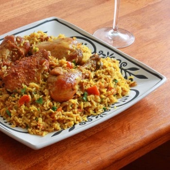 Macbus Chicken Rice Chicken Machboos (Bahraini Chicken & Rice) - The Daring Gourmet