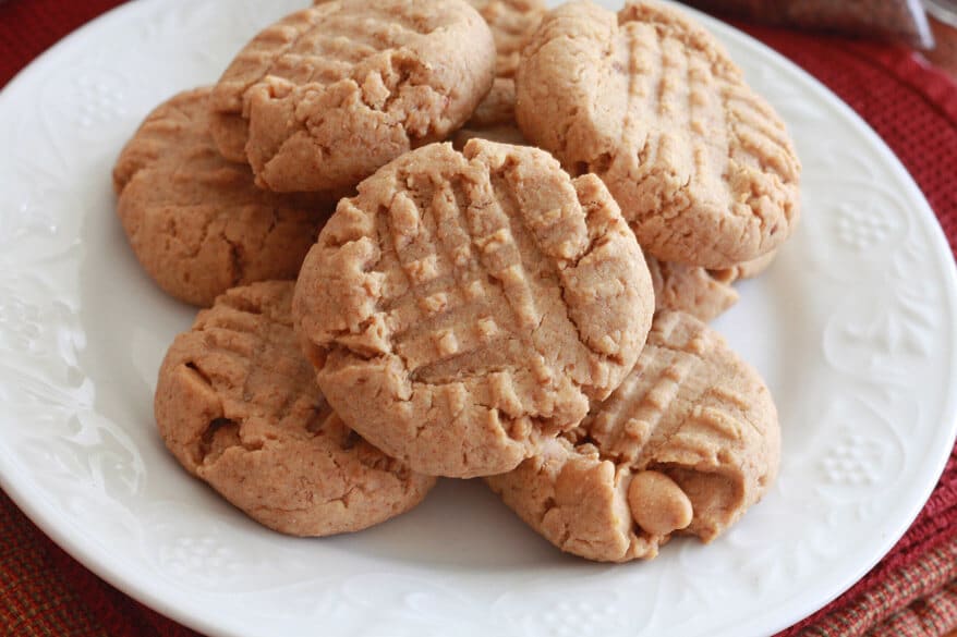 healthy peanut butter cookies recipe whole wheat grains honey flax seeds coconut oil wheat germ oat bran