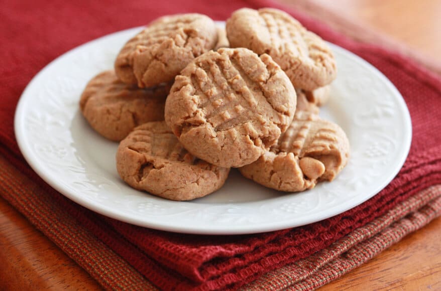 healthy peanut butter cookies recipe whole wheat grains honey flax seeds coconut oil wheat germ oat bran