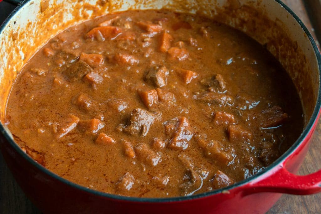 domoda gambian peanut stew recipe beef chicken sweet potato pumpkin