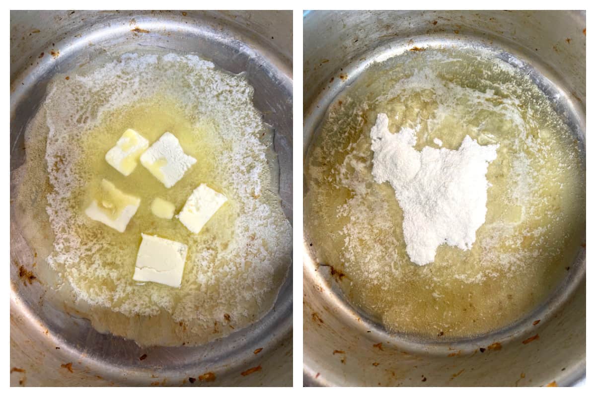 making a butter flour roux
