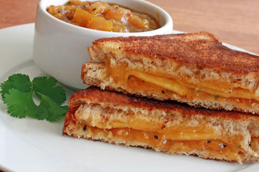 Grilled Cheese Mango Chutney Sandwich 