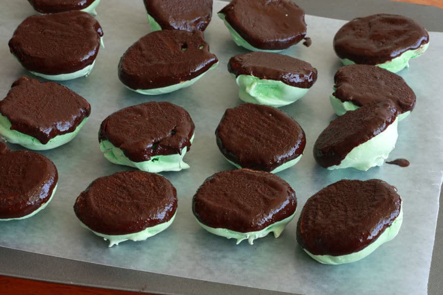 St. Patrick's Day Mint Chocolate Meringues