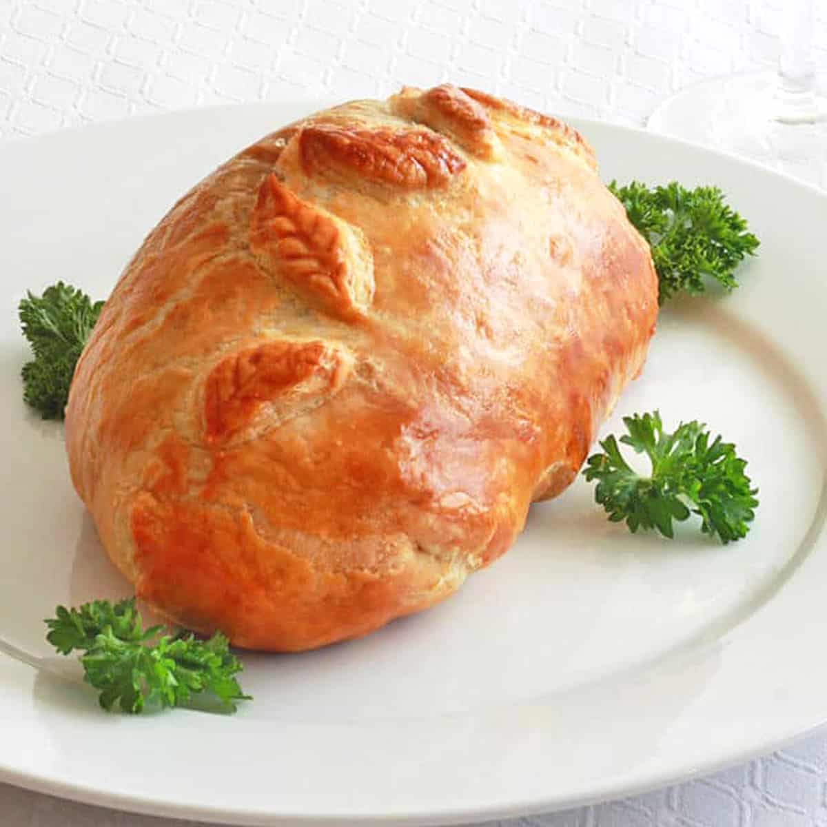 chicken wellington recipe blue cheese gorgonzola mushrooms onions cream sauce puff pastry