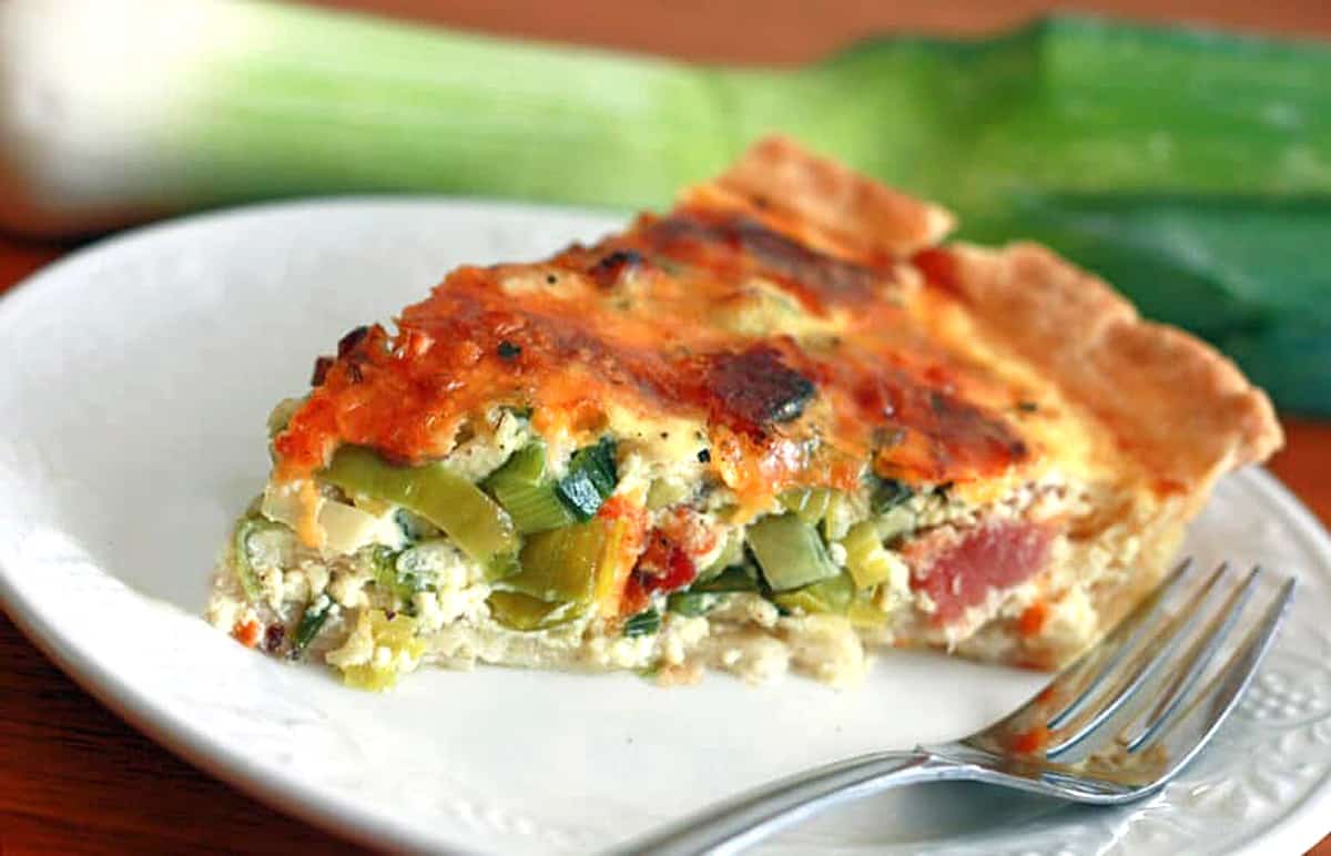 bacon and leek quiche recipe cheese cheddar swiss gruyere goat
