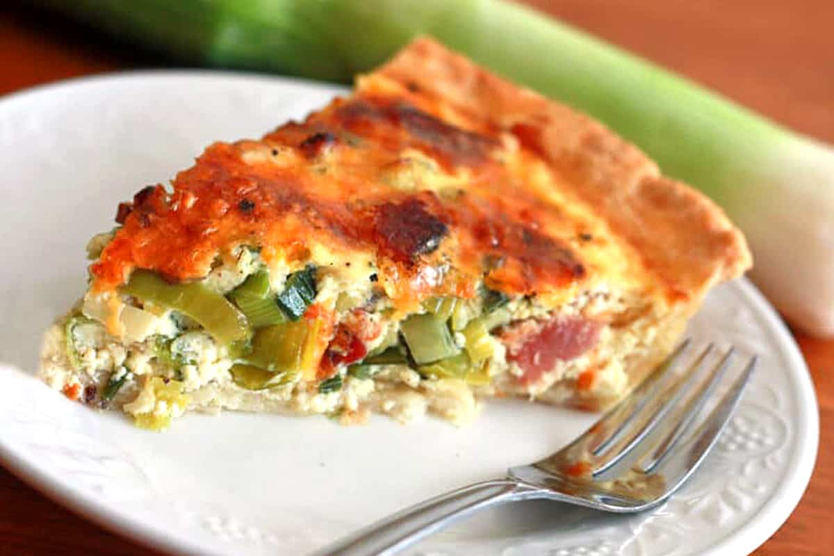 bacon and leek quiche recipe cheese cheddar swiss gruyere goat