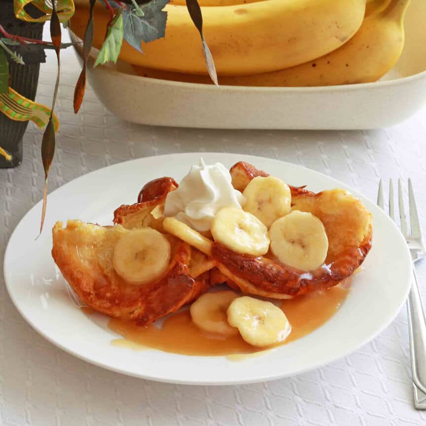 bananas foster popovers recipe caramel sauce