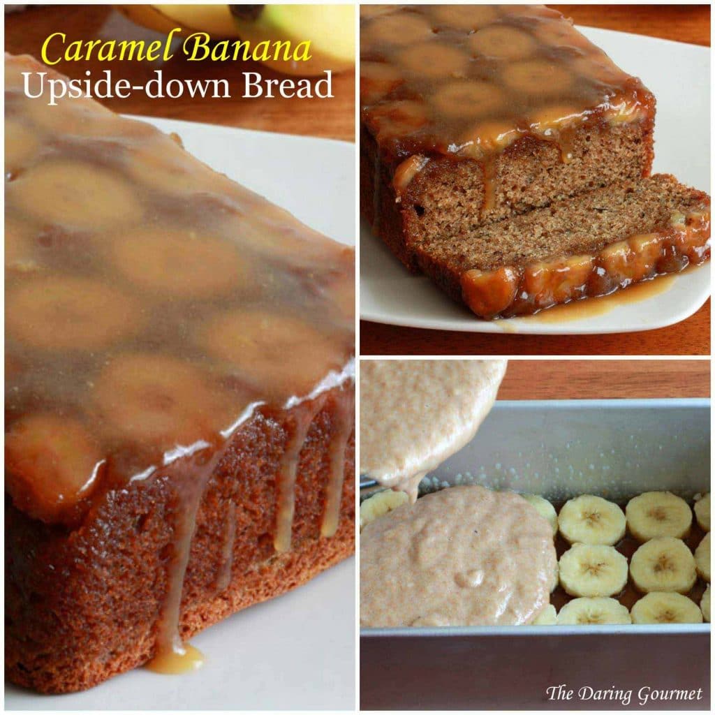 caramel banana upside down bread cake recipe