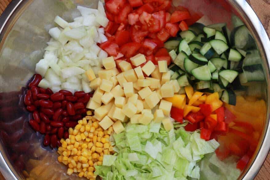 German Party Salad prep 8