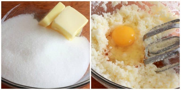 creaming butter and sugar and eggs