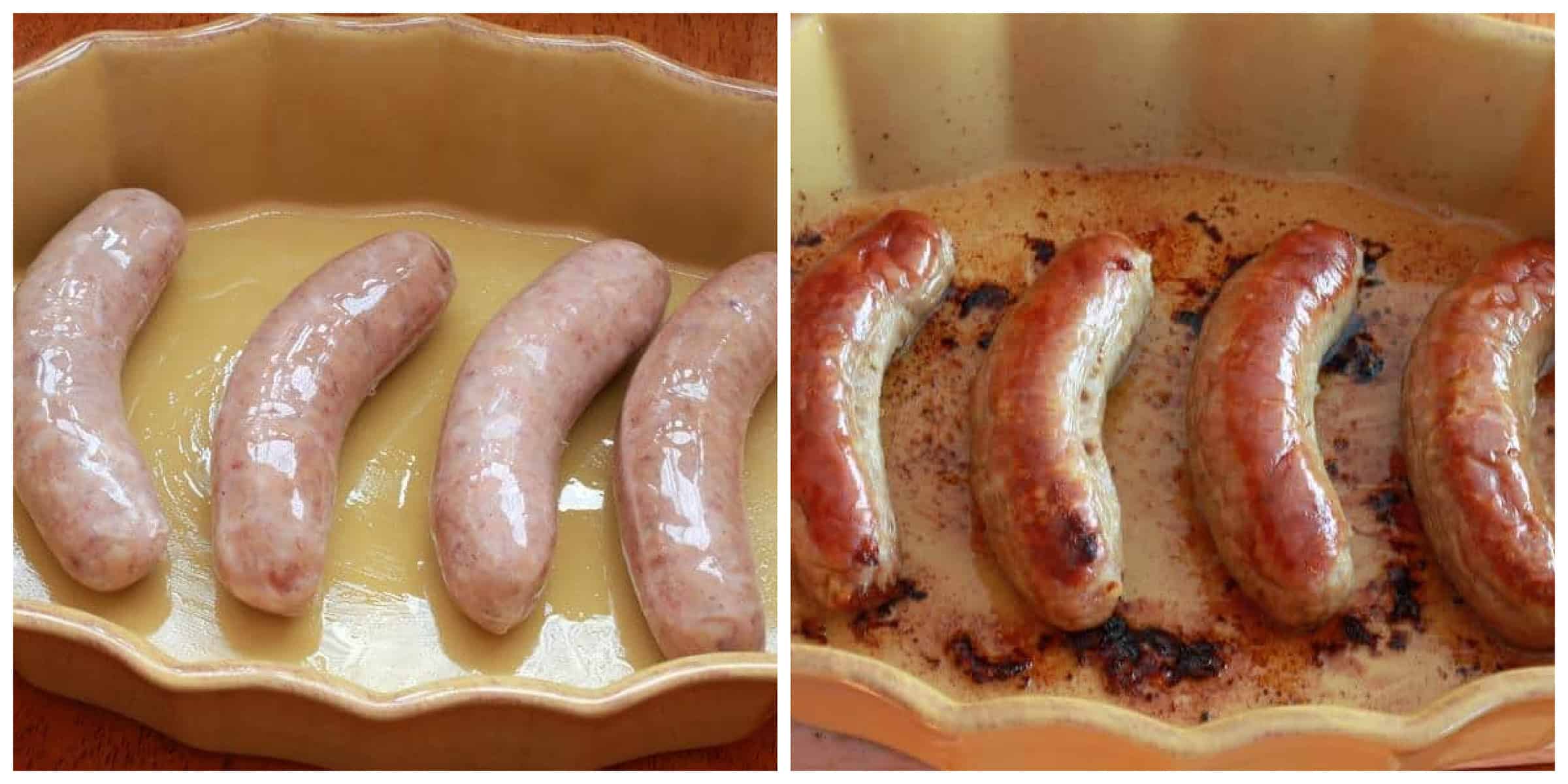 roasting sausages in the oven