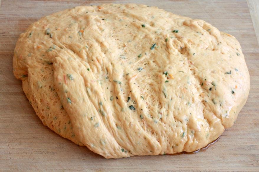 Tomato Herb Bread prep 15