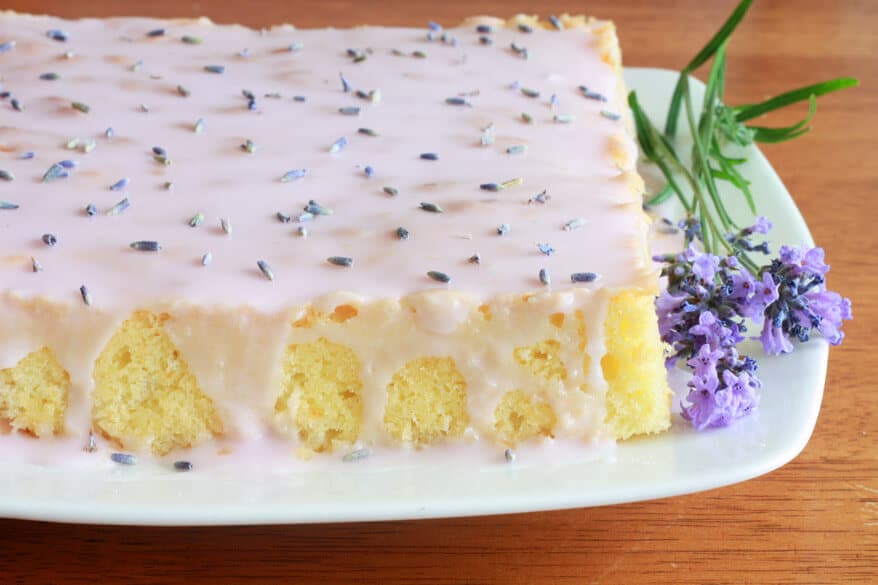 French lavender almond cake recipe lemon glaze drizzle