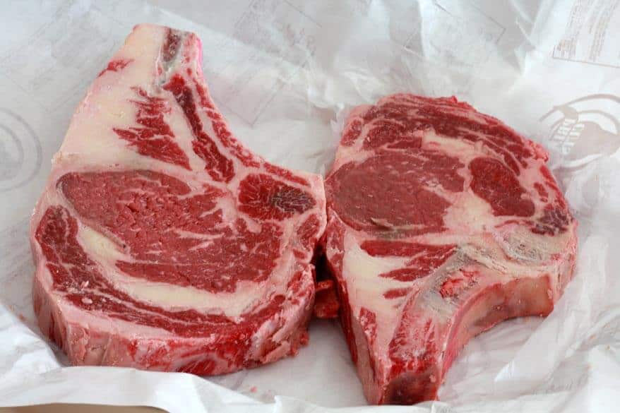 raw steaks