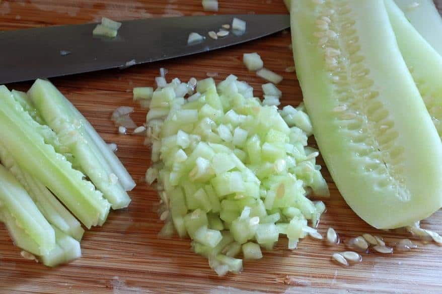 Sweet Pickle Relish prep 1