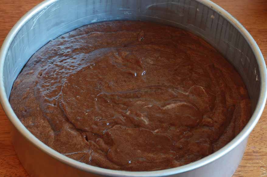 Chocolate Almond Quinoa Cake prep 17