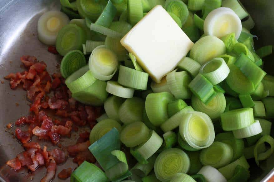 Leek and Bacon prep 3