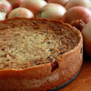 zwiebelkuchen recipe German onion bacon pie authentic traditional