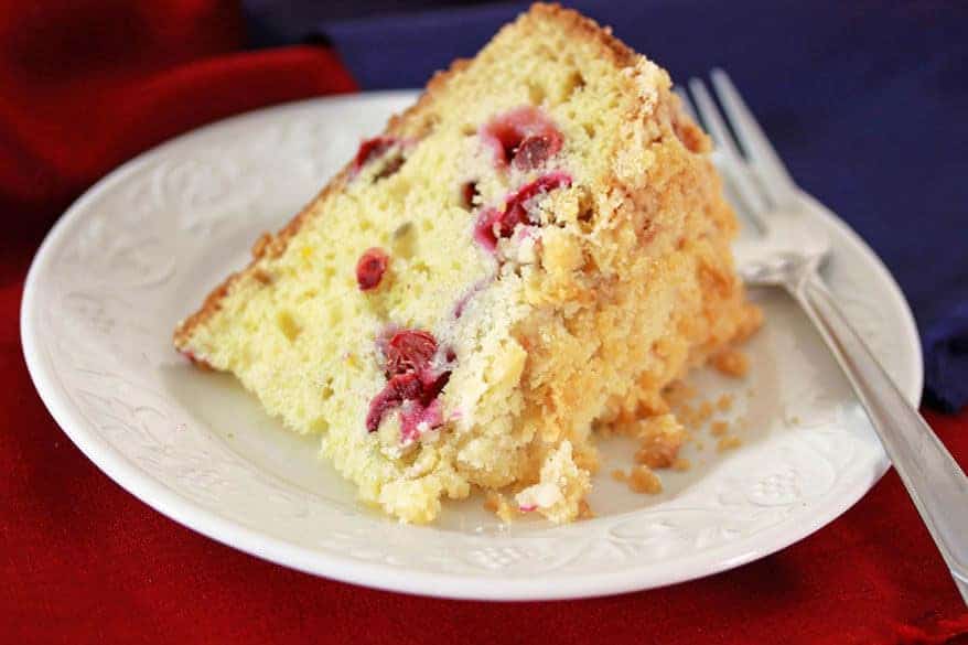 German Cranberry Almond Streusel Cake