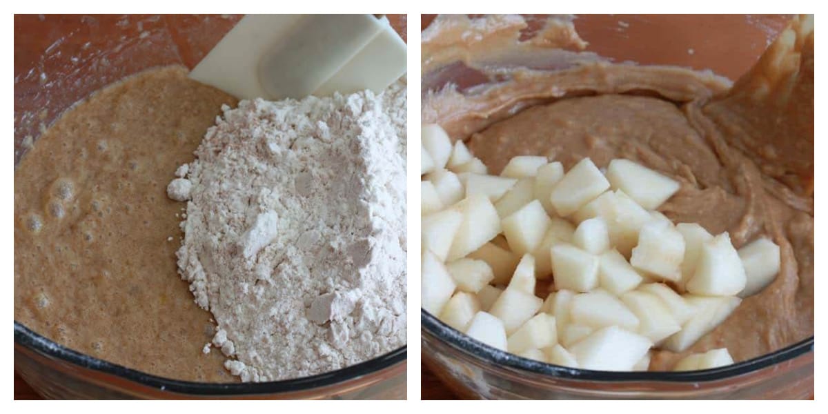 combining wet and dry ingredients