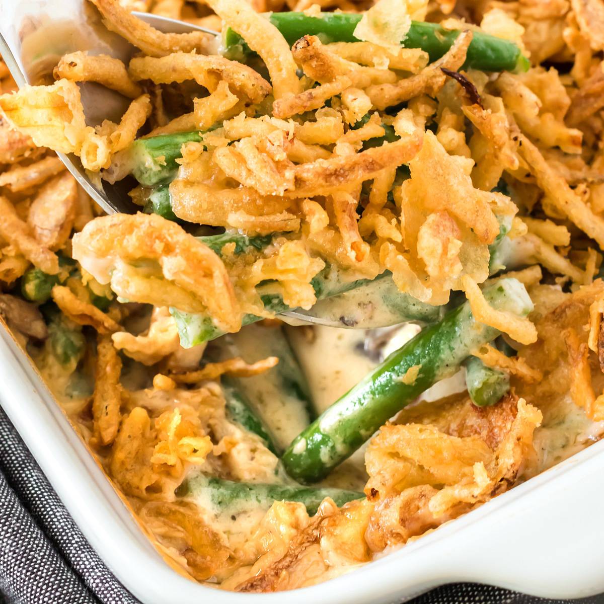 green bean casserole recipe ultimate best from scratch cheese mushrooms bacon cream daring gourmet