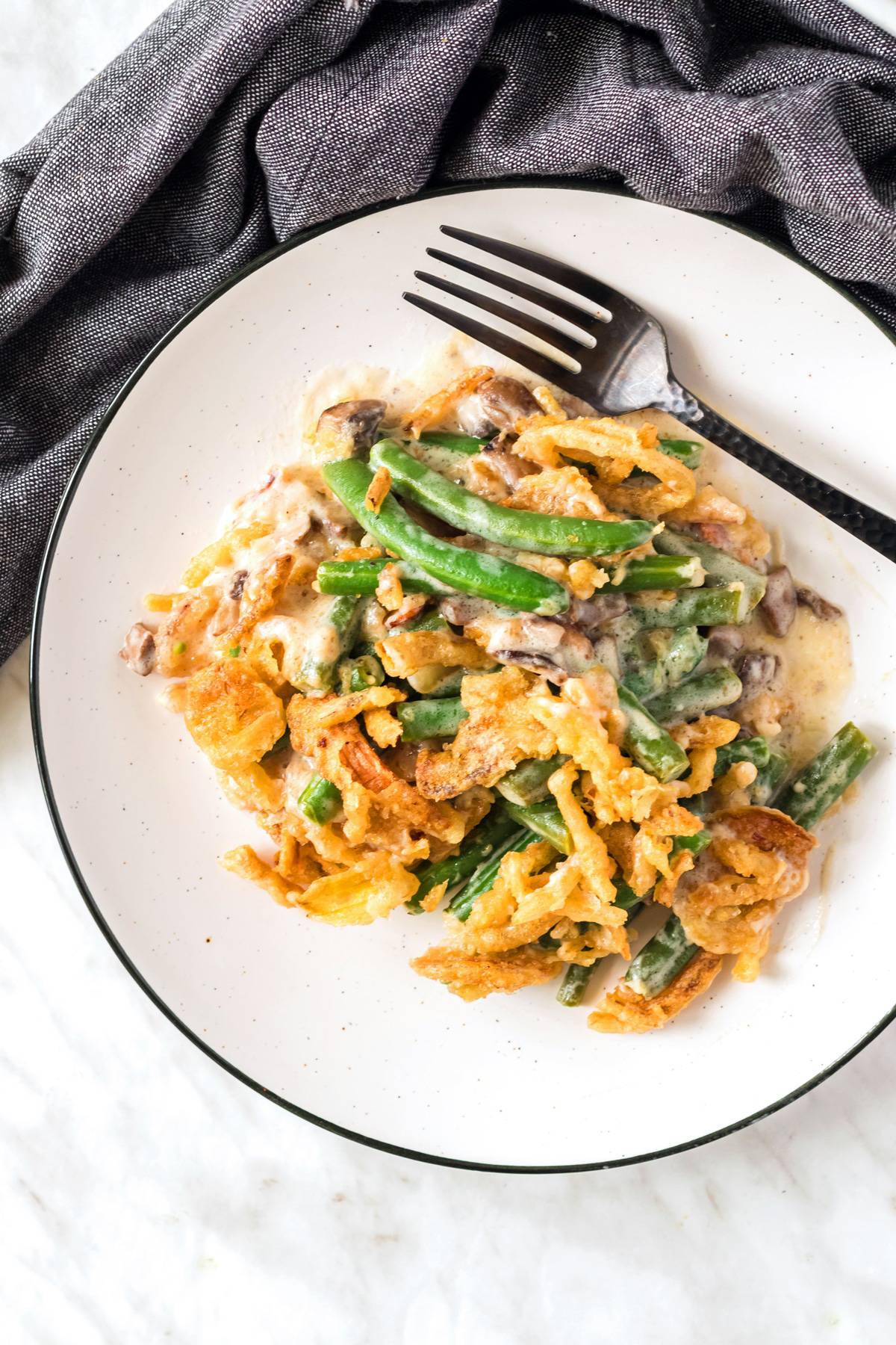 green bean casserole recipe ultimate best from scratch cheese mushrooms bacon cream daring gourmet