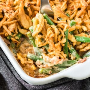 green bean casserole recipe ultimate best from scratch cheese mushrooms bacon cream daring gourmet