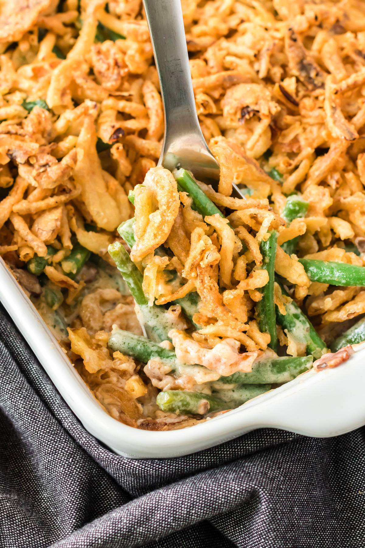 green bean casserole recipe ultimate best from scratch cheese mushrooms bacon cream daring gourmet