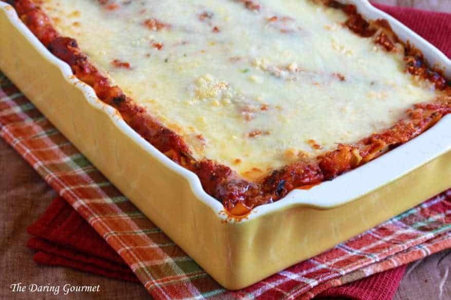 Pumpkin, Kale and Sausage Lasagna - The Daring Gourmet