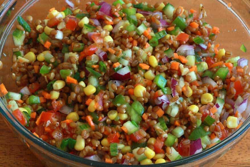 Wheat Berry Salad prep 12