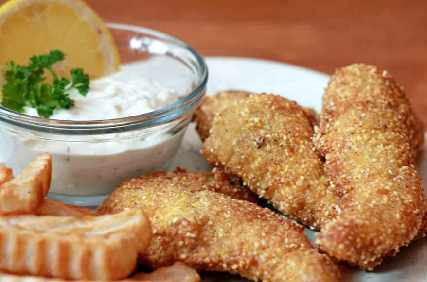 Cajun Catfish and Chips with Homemade Tartar Sauce