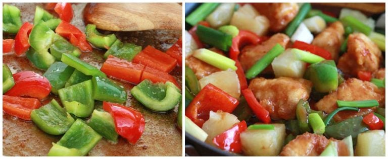 sweet sour chicken chinese asian pineapple bell peppers best recipe