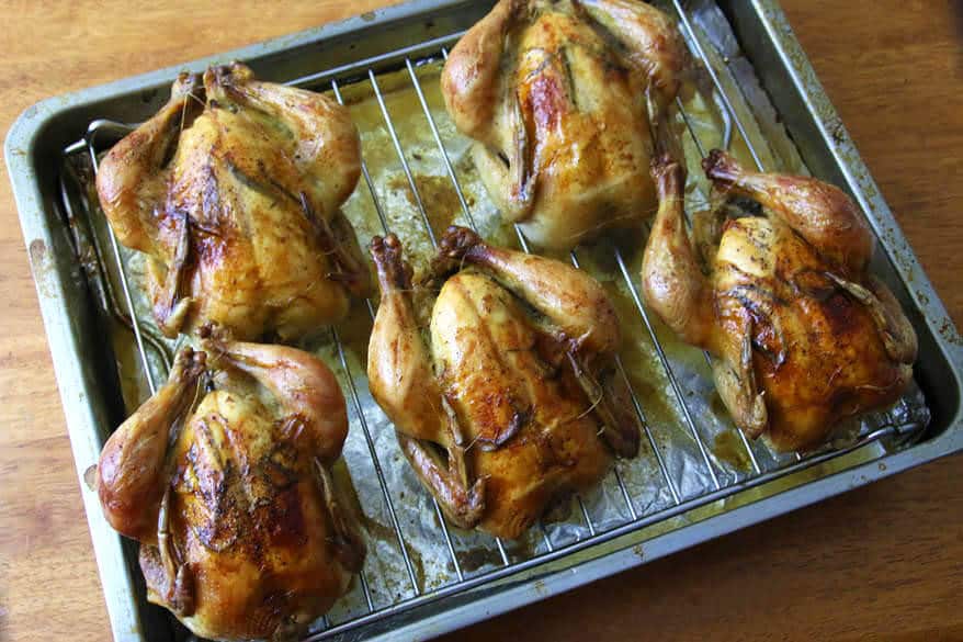 Roasted Cornish Game Hens with Garlic, Herbs and Lemon